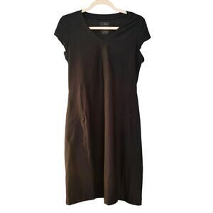 LL Bean Womans Shirt Dress S/R Athletic Dress Black Leisurewear Contemporary